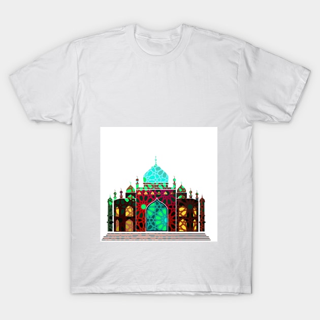 Stylized abstract mosque, a template for the design of Muslim holidays T-Shirt by ZamirKa